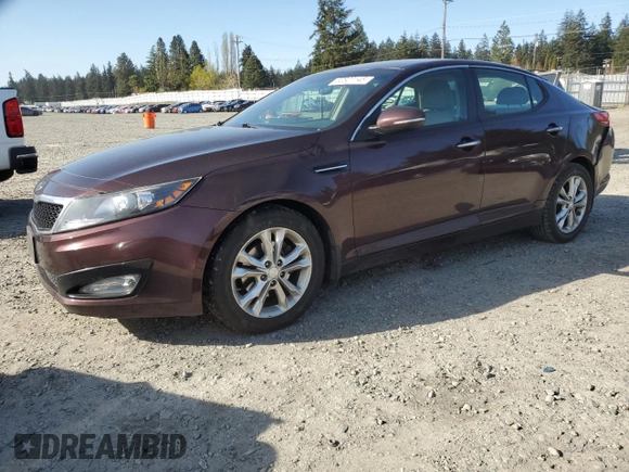 2012 Kia Optima EX with VIN 5XXGN4A77CG083612, listed as a Copart auction lot 52827145 with 143,790 mi miles and Salvage Title. Bid and sale history available at carsss.com. Image 1.