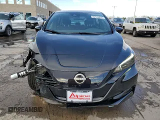2025 Nissan LEAF SV Plus with VIN 1N4CZ1CV5SC563701, listed as a Copart auction lot 46543415 with 956 mi miles and Salvage Title. Bid and sale history available at carsss.com. Image 5.