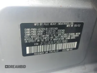 2012 Subaru Impreza Premium с VIN JF1GJAD67CH017440, выставлен на аукционе Copart как лот 61640725 с пробегом 160 020 миль миль и Списание • Salvage title. История ставок и продаж доступна на DreamBid. Изображение 12.
