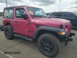 2022 Jeep Wrangler Sport with VIN 1C4HJXAG7NW147909, listed as a Copart auction lot 73051454 with 21,707 mi miles and Salvage Title. Bid and sale history available at DreamBid. Image 4.
