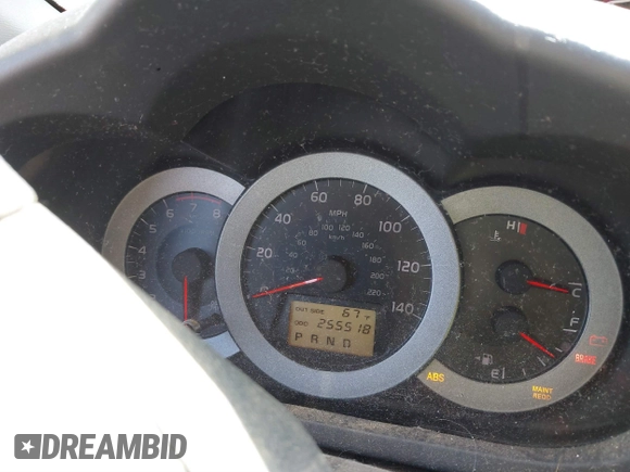 2007 Toyota RAV4 with VIN JTMZD33V175038628, listed as a IAAI auction lot 41342974 with 255,518 mi miles. Bid and sale history available at carsss.com. Image 7.
