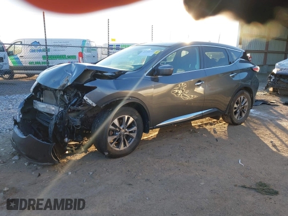 2017 Nissan Murano SL with VIN 5N1AZ2MHXHN185657, listed as a IAAI auction lot 41266313 with 137,559 mi miles and . Bid and sale history available at DreamBid. Image 18.