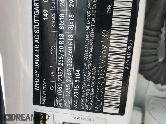 2019 Mercedes-Benz GLC 300 z VIN WDC0G4JB3KV169139, wystawiony jako Copart lot #55762975 z przebiegiem 106 870 mil mil oraz Szkoda całkowita • Salvage title. Historia ofert i sprzedaży dostępna na DreamBid. Obrazek 13.