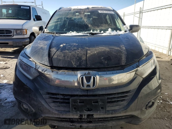 2019 Honda HR-V EX-L with VIN 3CZRU6H72KM721883, listed as a Copart auction lot 43215435 with 46,670 mi miles and Salvage Title. Bid and sale history available at carsss.com. Image 5.