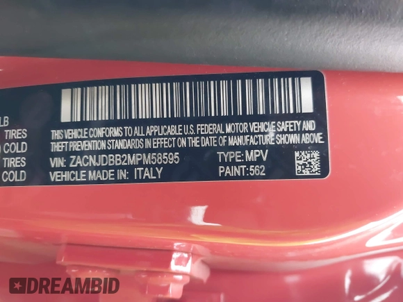 2021 Jeep Renegade Latitude с VIN ZACNJDBB2MPM58595, выставлен на аукционе IAAI как лот 41544532 с пробегом 35 047 миль миль и . История ставок и продаж доступна на DreamBid. Изображение 9.