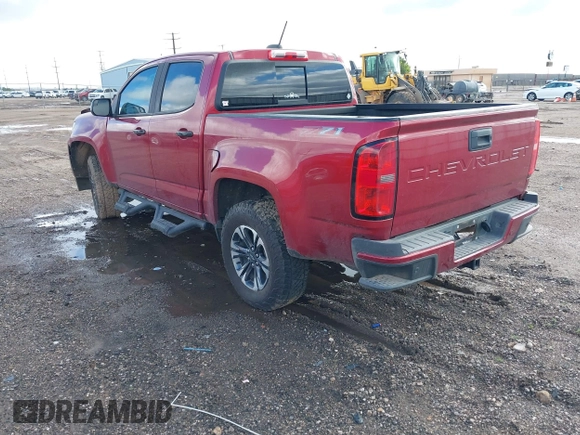2021 Chevrolet Colorado 2WD Z71 with VIN 1GCGSDEN0M1107165, listed as a IAAI auction lot 42211981 with 115,906 mi miles and . Bid and sale history available at DreamBid. Image 3.