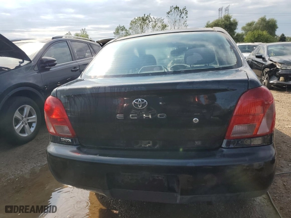 2001 Toyota ECHO with VIN JTDBT123710186053, listed as a Copart auction lot 69435574 with NaN miles and Salvage Title. Bid and sale history available at carsss.com. Image 6.
