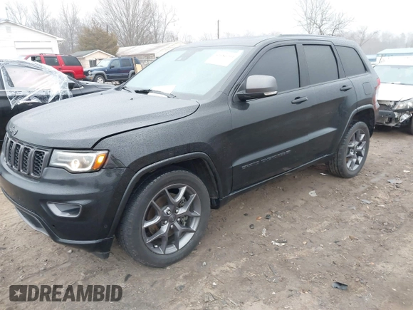 2021 Jeep Grand Cherokee 80th Anniversary with VIN 1C4RJFBG2MC614814, listed as a IAAI auction lot 41486793 with 88,089 mi miles and . Bid and sale history available at DreamBid. Image 18.