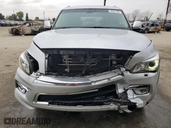 2017 Infiniti QX80 with VIN JN8AZ2NE4H9160839, listed as a Copart auction lot 46557435 with 99,346 mi miles and Salvage Title. Bid and sale history available at carsss.com. Image 5.