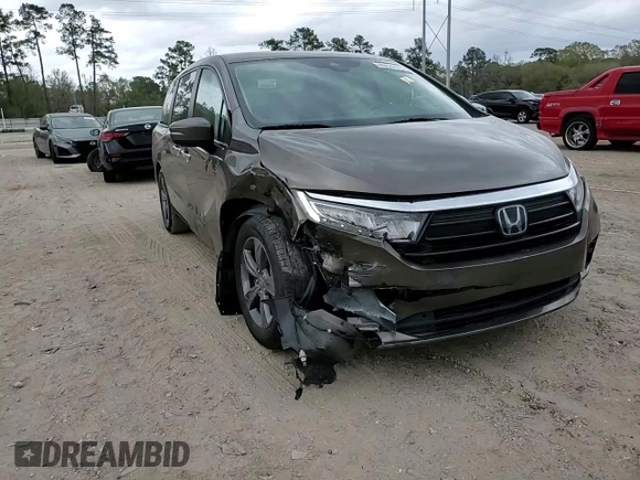 2021 Honda Odyssey EX with VIN 5FNRL6H54MB026366, listed as a Copart auction lot 49229375 with 81,248 mi miles and Salvage Title. Bid and sale history available at DreamBid. Image 11.