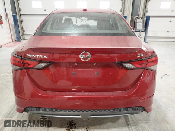 2023 Nissan Sentra SR with VIN 3N1AB8DV8PY297329, listed as a Copart auction lot 52606935 with 9,929 mi miles and Salvage Title. Bid and sale history available at carsss.com. Image 6.