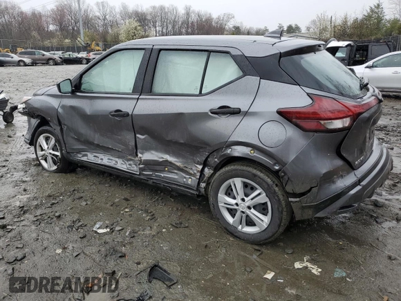 2024 Nissan Kicks S with VIN 3N1CP5BV3RL495473, listed as a Copart auction lot 50250855 with 22,680 mi miles and Salvage Title. Bid and sale history available at carsss.com. Image 2.