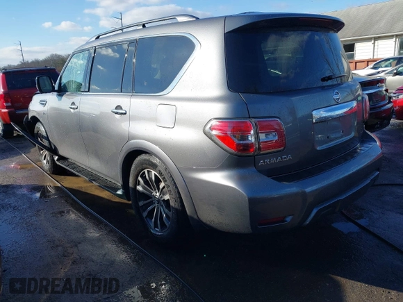 2020 Nissan Armada SL with VIN JN8AY2NC6LX516391, listed as a IAAI auction lot 41136631 with 126,722 mi miles. Bid and sale history available at carsss.com. Image 3.