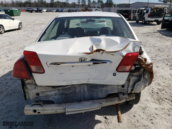 2001 Honda Civic LX with VIN 1HGES165X1L016068, listed as a Copart auction lot 47646545 with 227,257 mi miles and Salvage Title. Bid and sale history available at carsss.com. Image 6.