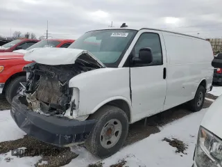 2016 Chevrolet Express Cargo Van with VIN 1GCWGAFF1G1319631, listed as a Copart auction lot 45364155 with 205,382 mi miles and Salvage Title. Bid and sale history available at carsss.com. Image 1.