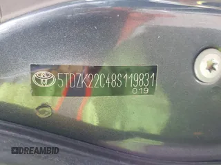 2008 Toyota Sienna XLE with VIN 5TDZK22C48S119831, listed as a IAAI auction lot 42651075 with 119,066 mi miles and . Bid and sale history available at DreamBid. Image 12.
