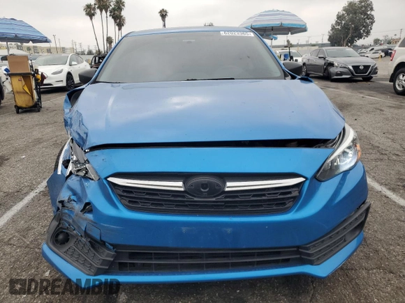 2022 Subaru Impreza with VIN 4S3GKAB62N3610522, listed as a Copart auction lot 62023365 with 43,292 mi miles and Salvage title. Bid and sale history available at DreamBid. Image 5.