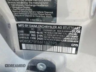 2006 Mercedes-Benz SL 500 z VIN WDBSK75F86F117595, wystawiony jako Copart lot #52506965 z przebiegiem 114 142 mil mil oraz Szkoda całkowita • Salvage title. Historia ofert i sprzedaży dostępna na DreamBid. Obrazek 12.