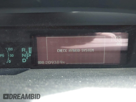 2011 Toyota Prius I with VIN JTDKN3DU7B1403740, listed as a IAAI auction lot 42141181 with 209,389 mi miles and . Bid and sale history available at DreamBid. Image 15.