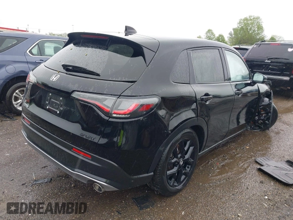 2024 Honda HR-V Sport with VIN 3CZRZ1H57RM750003, listed as a IAAI auction lot 42197380 with 17,163 mi miles and . Bid and sale history available at DreamBid. Image 4.