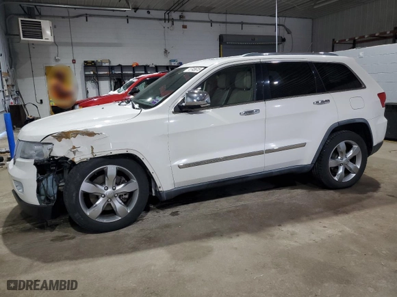 2012 Jeep Grand Cherokee Overland with VIN 1C4RJFCT5CC185100, listed as a Copart auction lot 42745615 with 126,696 mi miles and Salvage Title. Bid and sale history available at carsss.com. Image 1.