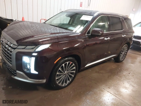 2024 Hyundai Palisade Calligraphy Night Edition with VIN KM8R7DGE4RU648051, listed as a IAAI auction lot 41598525 with 13,291 mi miles. Bid and sale history available at carsss.com. Image 17.
