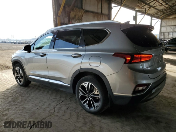 2020 Hyundai Santa Fe SEL with VIN 5NMS3CAA2LH245556, listed as a Copart auction lot 43567925 with 44,670 mi miles and Salvage Title. Bid and sale history available at carsss.com. Image 2.