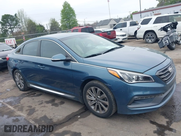 2017 Hyundai Sonata Sport with VIN 5NPE34AF2HH562729, listed as a IAAI auction lot 41941388 with 123,770 mi miles. Bid and sale history available at carsss.com. Image 12.