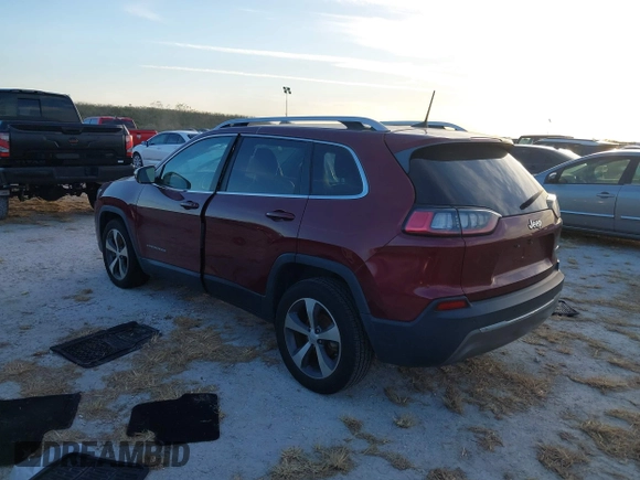 2020 Jeep Cherokee Limited with VIN 1C4PJLDB0LD592408, listed as a IAAI auction lot 40615701 with 1 mi miles. Bid and sale history available at carsss.com. Image 3.