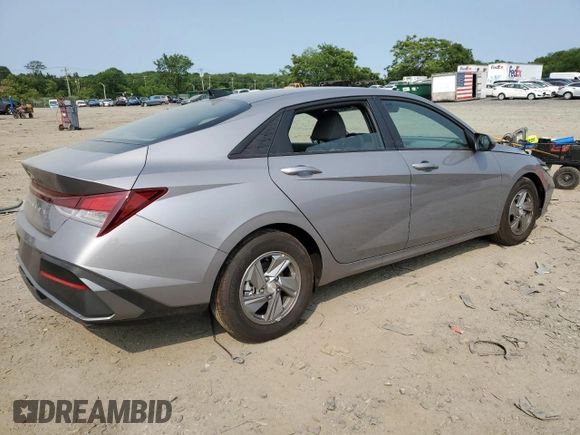 2025 Hyundai Elantra SE with VIN KMHLL4DG9SU991693, listed as a Copart auction lot 57850455 with 1,207 mi miles and Salvage title. Bid and sale history available at DreamBid. Image 3.