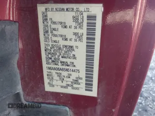 2005 Nissan Titan SE z VIN 1N6AA06A65N514475, wystawiony jako IAAI lot #42646219 z przebiegiem 142 736 mil mil oraz . Historia ofert i sprzedaży dostępna na DreamBid. Obrazek 9.