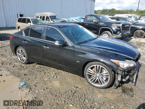 2017 Infiniti Q50 2.0t Sport with VIN JN1CV7AR2HM680236, listed as a Copart auction lot 71917884 with 84,212 mi miles and Salvage Title. Bid and sale history available at carsss.com. Image 4.