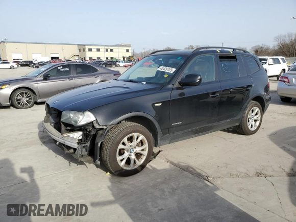 2010 BMW X3 xDrive30i with VIN WBXPC9C41AWJ38091, listed as a Copart auction lot 48429105 with 119,476 mi miles and Salvage Title. Bid and sale history available at carsss.com. Image 1.
