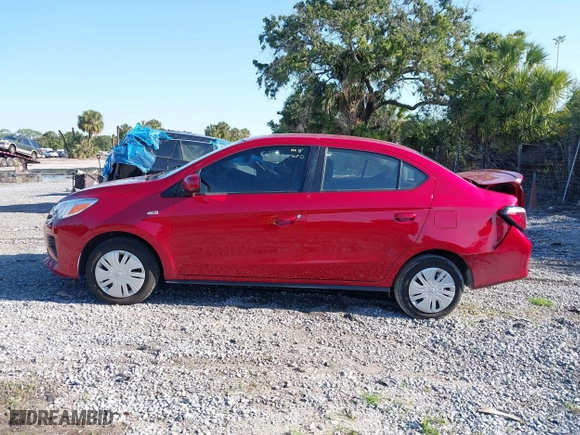 2024 Mitsubishi Mirage G4 ES with VIN ML32FUFJ5RHF06006, listed as a IAAI auction lot 41998481 with 11,560 mi miles. Bid and sale history available at carsss.com. Image 14.