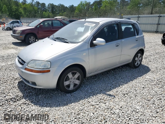 2007 Chevrolet Aveo LS with VIN KL1TD66617B758922, listed as a Copart auction lot 52804665 with 91,639 mi miles and Salvage title. Bid and sale history available at DreamBid. Image 1.