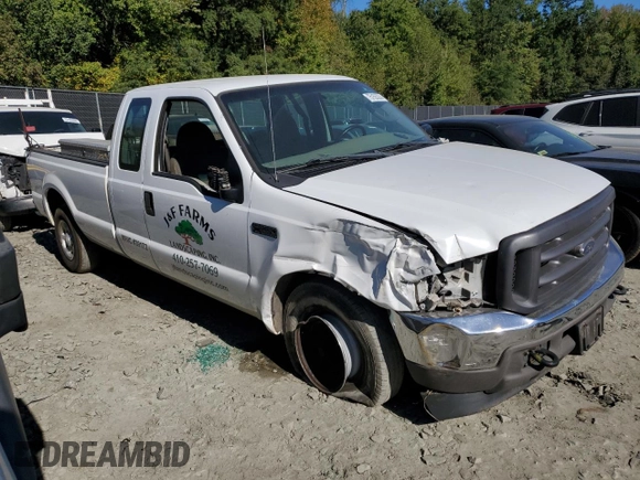 2004 Ford Super Duty F-250 XL with VIN 1FTNX20L14EB23953, listed as a Copart auction lot 75155324 with 140,379 mi miles and Salvage Title. Bid and sale history available at carsss.com. Image 4.