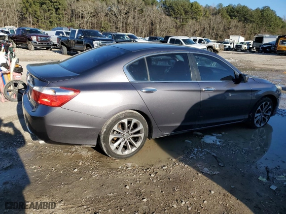 2015 Honda Accord Sedan Sport with VIN 1HGCR2F57FA222783, listed as a Copart auction lot 46357495 with 150,193 mi miles and Salvage Title. Bid and sale history available at carsss.com. Image 3.