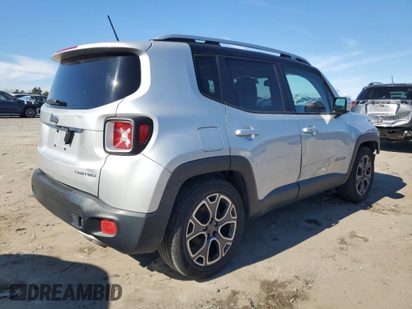 2016 Jeep Renegade Limited with VIN ZACCJADT6GPD12736, listed as a Copart auction lot 46656045 with 179,248 mi miles and Salvage Title. Bid and sale history available at DreamBid. Image 3.