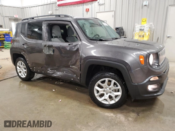 2018 Jeep Renegade Latitude z VIN ZACCJBBB8JPH66347, wystawiony jako Copart lot #55725035 z przebiegiem 65 166 mil mil oraz Szkoda całkowita • Salvage title. Historia ofert i sprzedaży dostępna na DreamBid. Obrazek 4.