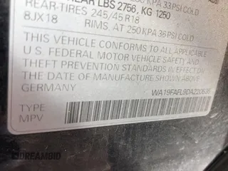 2013 Audi allroad Premium with VIN WA19FAFL9DA220535, listed as a Copart auction lot 68719004 with 174,897 mi miles. Bid and sale history available at carsss.com. Image 10.