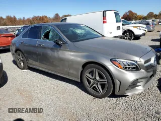 2020 Mercedes-Benz C 300 with VIN WDDWF8EB2LR551876, listed as a Copart auction lot 77541054 with 37,656 mi miles and Salvage Title. Bid and sale history available at DreamBid. Image 4.