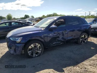 2022 Audi e-tron Premium with VIN WA1AAAGE6NB037701, listed as a Copart auction lot 57345535 with 35,143 mi miles and Salvage title. Bid and sale history available at DreamBid. Image 1.