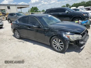 2014 Infiniti Q50 Premium with VIN JN1BV7AP6EM691276, listed as a Copart auction lot 56111145 with 209,033 mi miles and Salvage title. Bid and sale history available at DreamBid. Image 4.