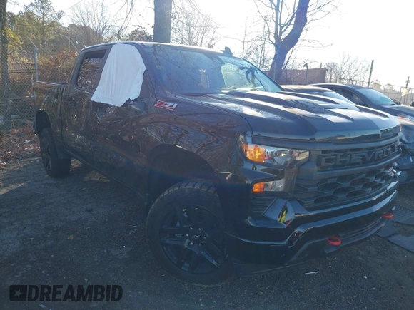 2024 Chevrolet Silverado 1500 Custom Trail Boss with VIN 3GCUDCED2RG375626, listed as a IAAI auction lot 41231846 with 4,565 mi miles. Bid and sale history available at carsss.com. Image 1.