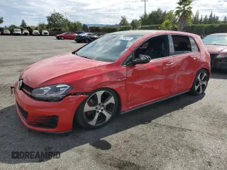 2016 Volkswagen Golf GTI SE with VIN 3VW5T7AU2GM016597, listed as a Copart auction lot 72164374 with 61,789 mi miles and Non Repairable. Bid and sale history available at carsss.com. Image 1.