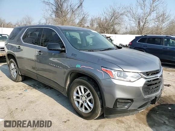 2020 Chevrolet Traverse LS with VIN 1GNERFKWXLJ140272, listed as a Copart auction lot 48735895 with 109,945 mi miles and Salvage title. Bid and sale history available at DreamBid. Image 11.
