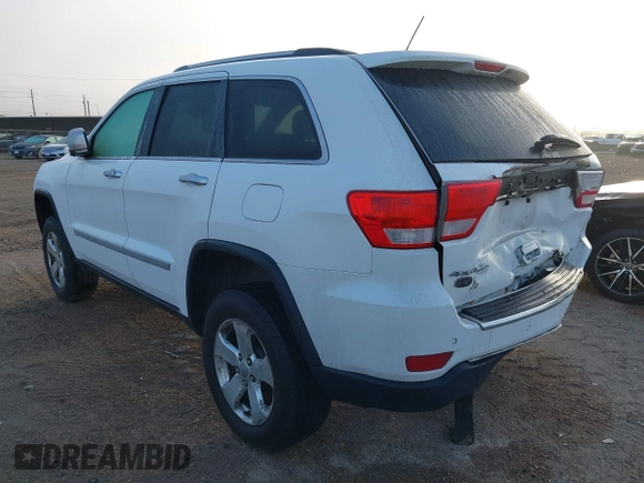 2013 Jeep Grand Cherokee Overland with VIN 1C4RJFCT1DC525098, listed as a IAAI auction lot 41593500 with 80,412 mi miles. Bid and sale history available at carsss.com. Image 3.