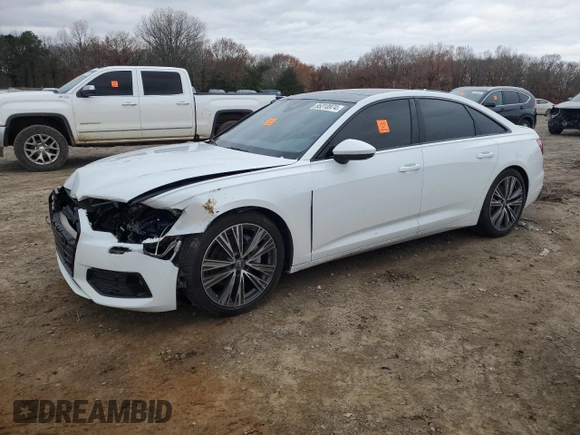 2020 Audi A6 Premium Plus with VIN WAUE8AF20LN038006, listed as a Copart auction lot 85310974 with 80,154 mi miles and Salvage Title. Bid and sale history available at carsss.com. Image 1.
