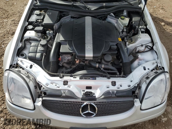 2003 Mercedes-Benz SLK 320 with VIN WDBKK65F83F290023, listed as a Copart auction lot 49598115 with 26,196 mi miles and Salvage title. Bid and sale history available at DreamBid. Image 11.