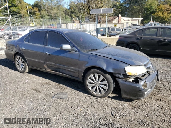 2003 Acura TL with VIN 19UUA56673A058419, listed as a Copart auction lot 76680224 with 98,957 mi miles and Salvage Title. Bid and sale history available at carsss.com. Image 4.
